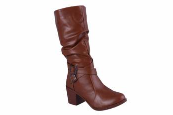 MSC-Women-Brown- zipper -Boots 1