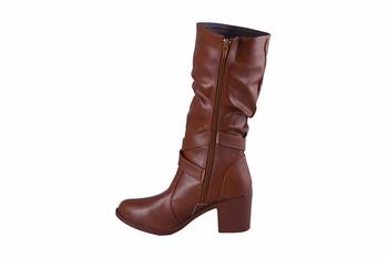 MSC-Women-Brown- zipper -Boots 3