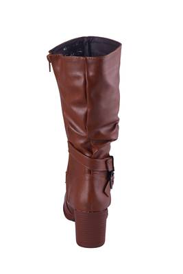 MSC-Women-Brown- zipper -Boots 4