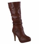 MSC-Women-Brown  zipper -boots