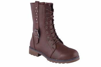 Women Brown lace up Boots 1