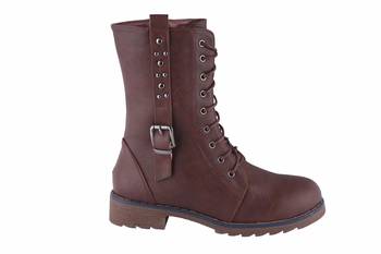 Women Brown lace up Boots 2