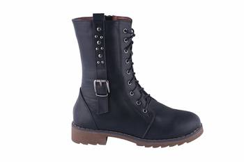 Women Black lace up  Boots 2