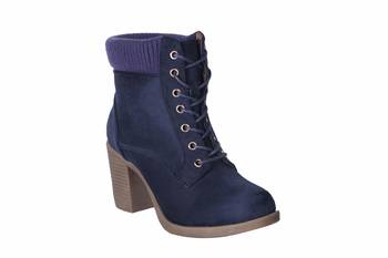 Women Navy lace up  Boots 1