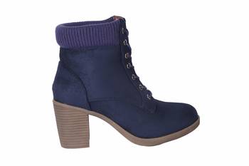 Women Navy lace up  Boots 2