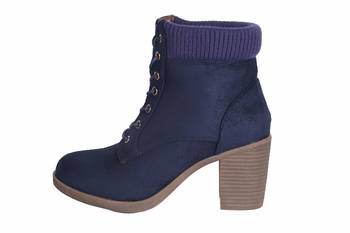 Women Navy lace up  Boots 3