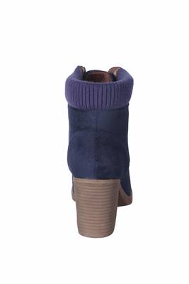 Women Navy lace up  Boots 4