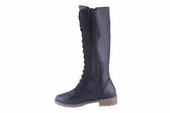Women Black lace up  Boots 3