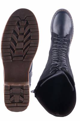 Women Black lace up  Boots 5