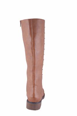 Women Beige Synthetic lace up  Boots 4