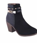 Women Black  zipper  Boots