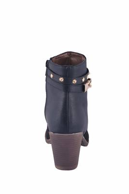 Women Black  zipper  Boots 4