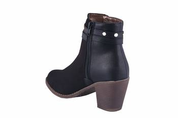 Women Black  zipper  Boots 5
