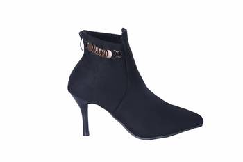 Women Black zipper  Boots 2