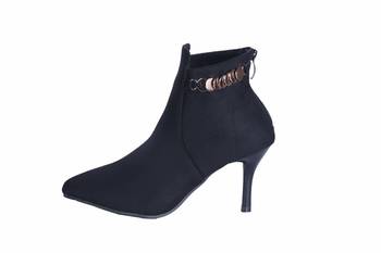 Women Black zipper  Boots 3