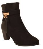 Women Black Synthetic Boots