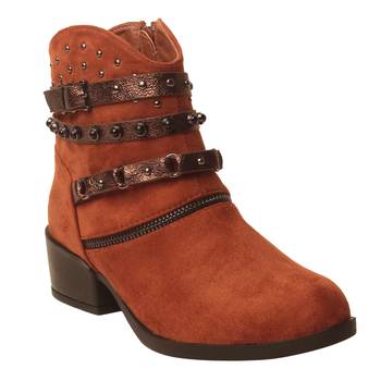 Women Cream Synthetic Boots 1