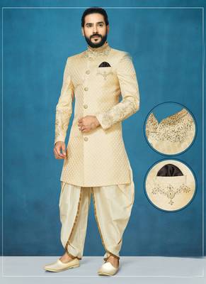 White woven south silk indo-western-dresses 1