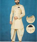 White woven south silk indo-western-dresses