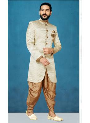 White woven south silk indo-western-dresses 1