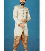 White woven south silk indo-western-dresses