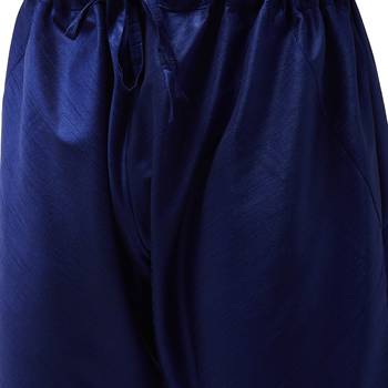Blue Plain Dupion Silk Kurta Pajama 4