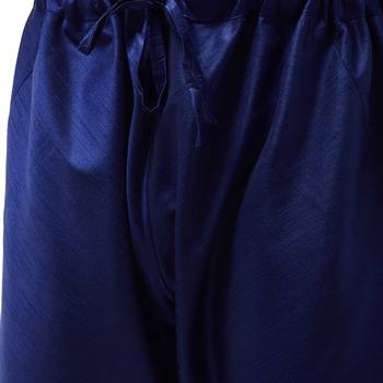 Blue Plain Dupion Silk Kurta Pajama 4