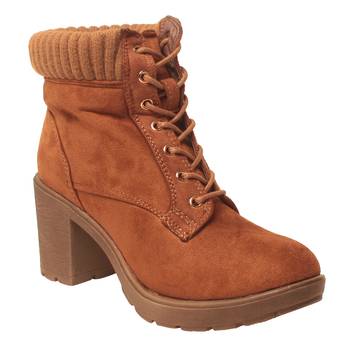 Women Tan Synthetic Boots 1
