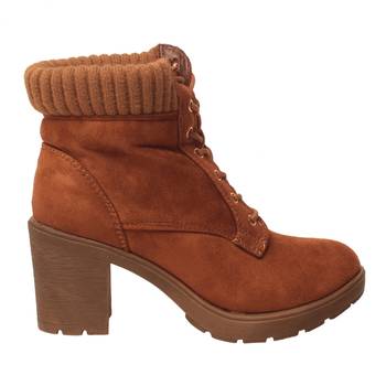 Women Tan Synthetic Boots 2