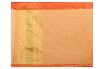 Peach Plain Manipuri Silk Saree With Blouse 4