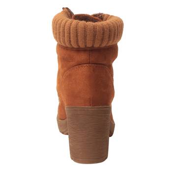 Women Tan Synthetic Boots 4