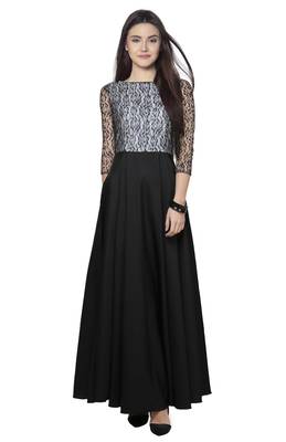White printed crepe maxi-dresses 1