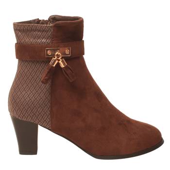 Women Brown Synthetic Boots 2