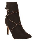 Women Black Synthetic Boots