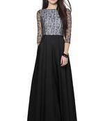 White printed crepe maxi-dresses