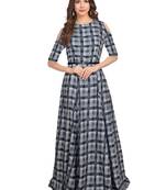 Black printed crepe maxi-dresses