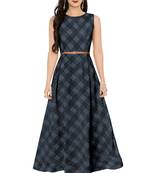 Black printed georgette maxi-dresses