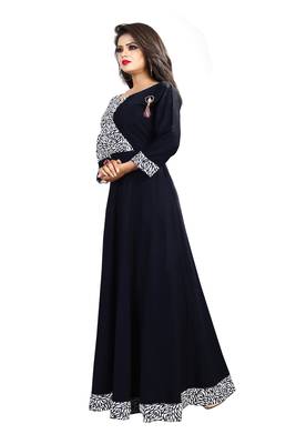 Black printed crepe maxi-dresses 2