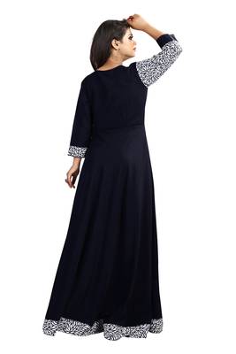 Black printed crepe maxi-dresses 3