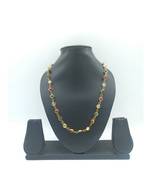 Traditional Multicolor Stone Adorned Gold Plated Linked Chain For Girls