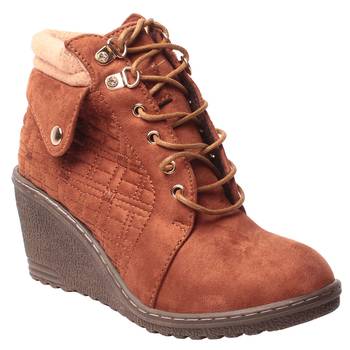 women Black Synthetic leather Boots 1