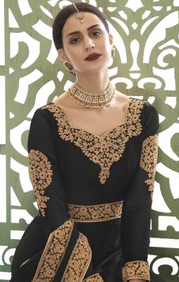 Black embroidered georgette salwar 2
