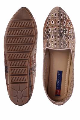 MSC-Women beige slip on ballerinas 5