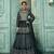 Charcoal embroidered faux georgette salwar