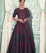 Grey embroidered silk salwar