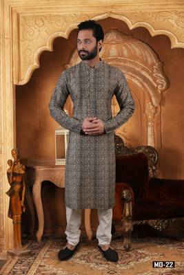 Multicolor printed polyester men-kurtas 1