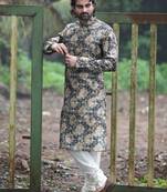 Multicolor printed poly cotton men-kurtas