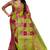 Burgundy woven silk blend saree with blouse
