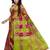 Burgundy woven silk blend saree with blouse