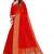 Red Plain Manipuri Silk Saree With Blouse